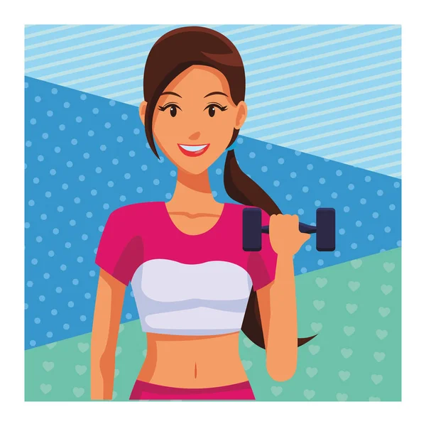 Fit femme faire de l'exercice — Image vectorielle