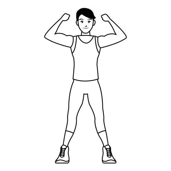 Hombre en forma haciendo ejercicio — Archivo Imágenes Vectoriales