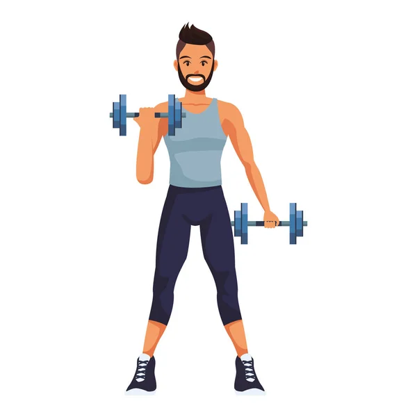 Fitness mensen cartoon — Stockvector