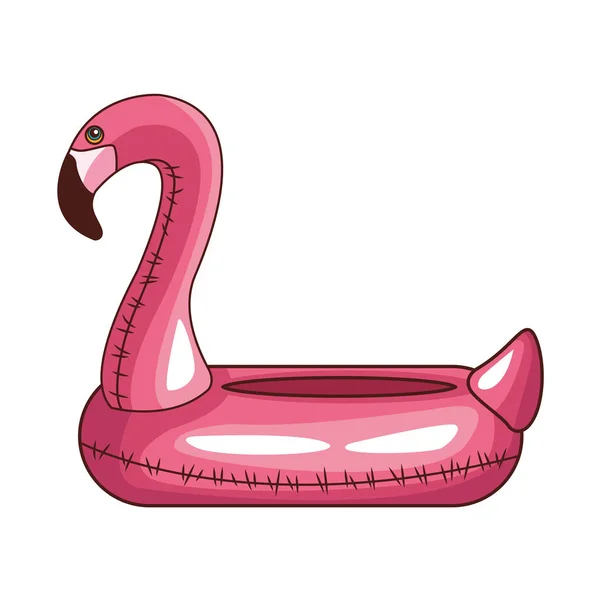 Flamingo float sommar svart och vitt — Stock vektor