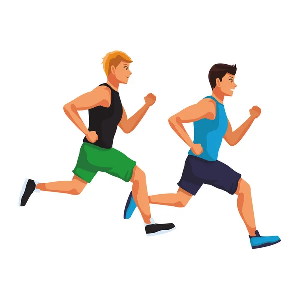 Fitness mannen lopen — Stockvector