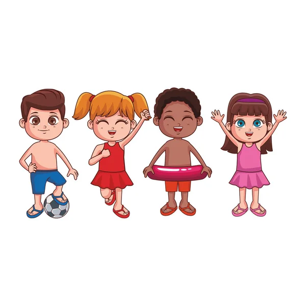 Desene animate pentru copii de vară — Vector de stoc
