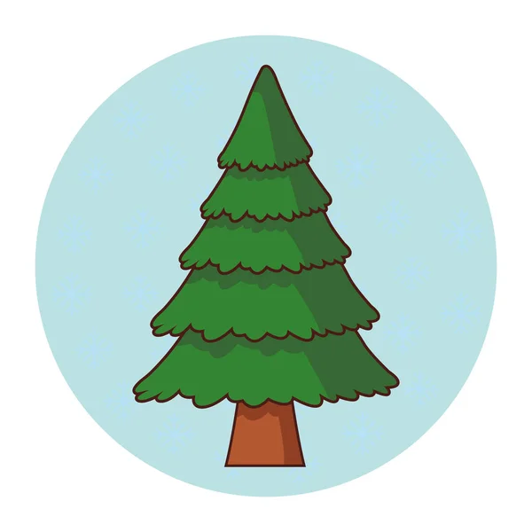 Caricature pin arbre — Image vectorielle