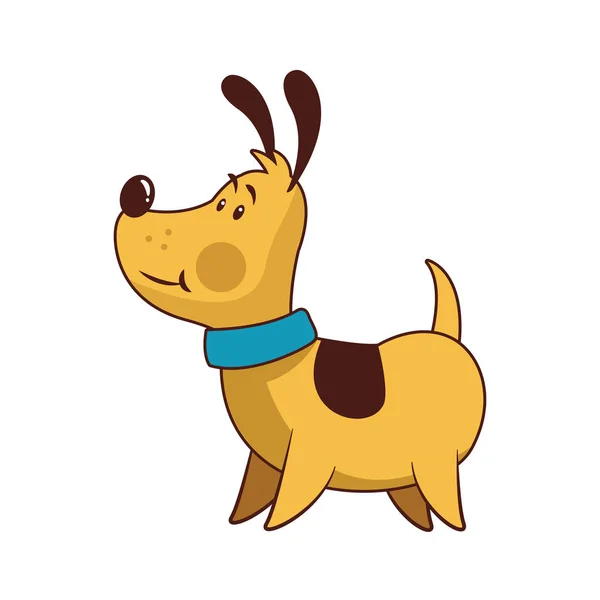 Lindo perro de dibujos animados — Vector de stock