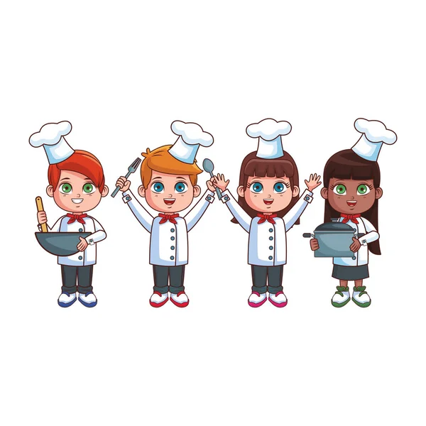 Chef-kok kids cartoons — Stockvector