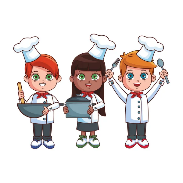 Chef-kok kids cartoons — Stockvector