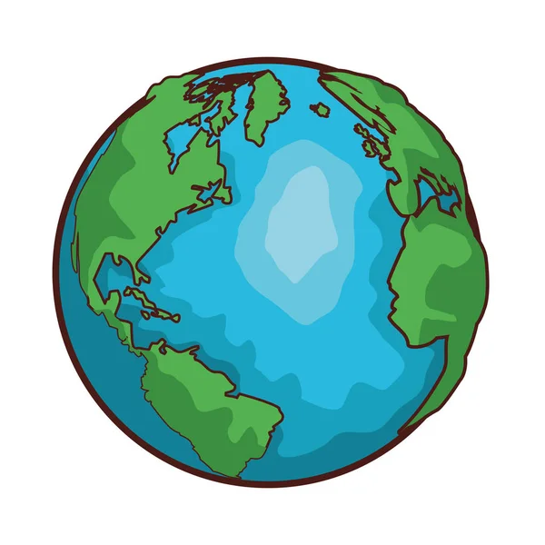 Cartoon mundo mapa globo — Vetor de Stock