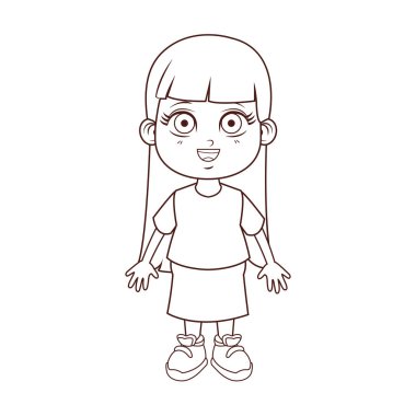 Tatlı kız çizgi filmi.