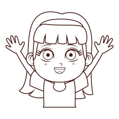 Tatlı kız çizgi filmi.