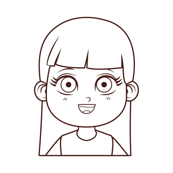 Linda chica de dibujos animados — Vector de stock