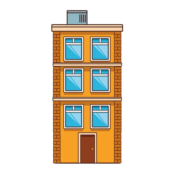 実際の状態建物漫画 — ストックベクタ