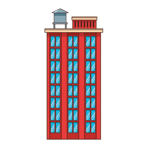 Desenho animado edifício imobiliário —  Vetores de Stock