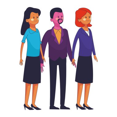 Grup arkadaşları karikatür