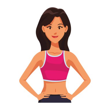 Uygun kadın egzersiz yaparak