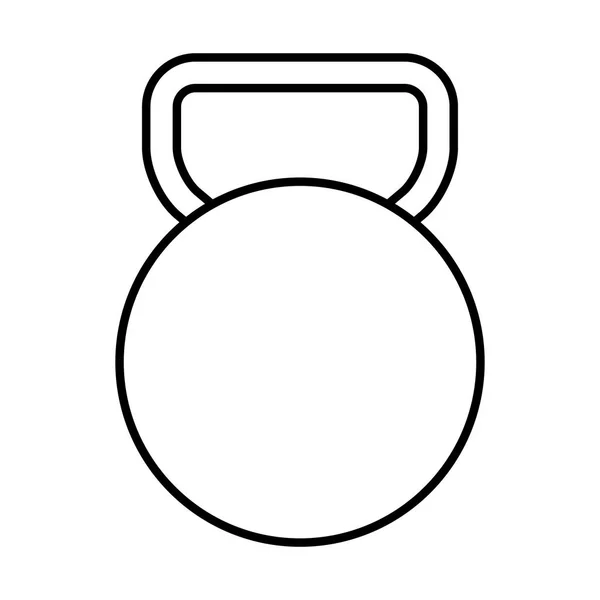 Träning kettlebell tecknad — Stock vektor