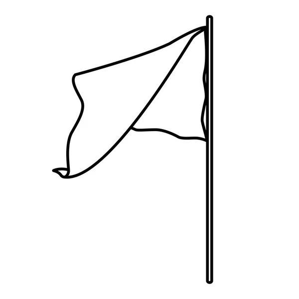 Wapperende vlag, pictogram — Stockvector