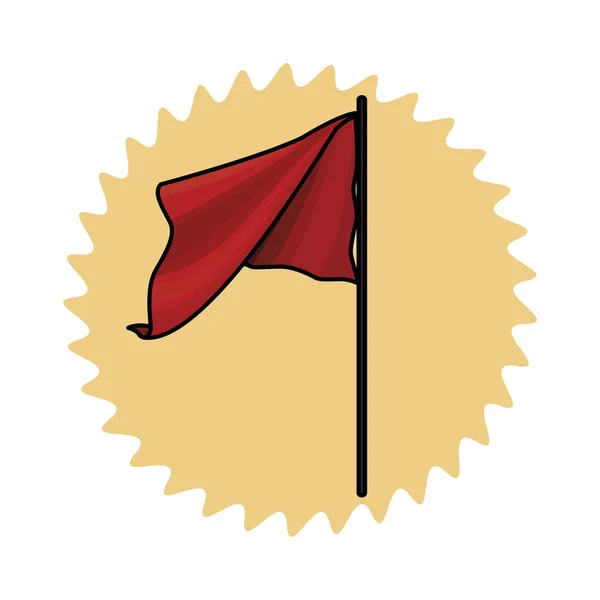 Значок размахивания флагом — стоковый вектор