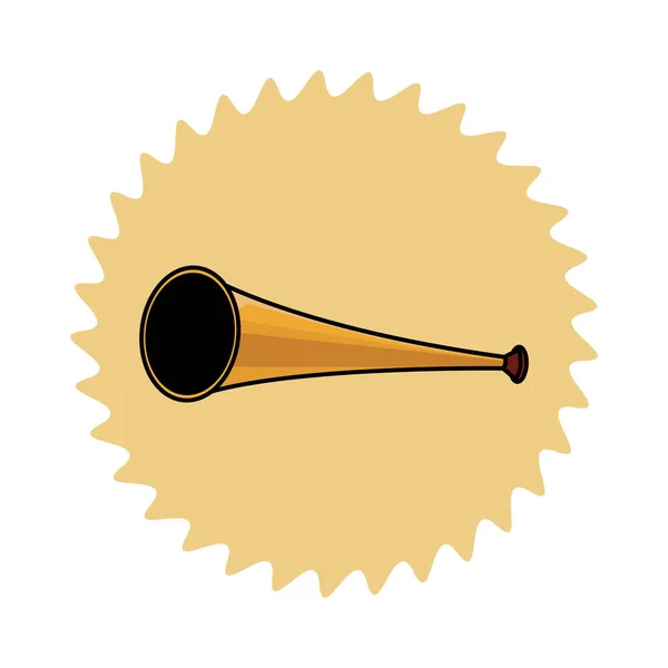 Vuvuzela trombita foci — Stock Vector