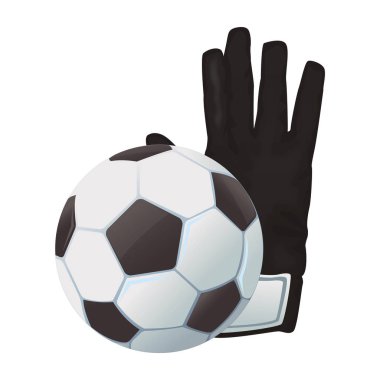 Futbol topu ve kaleci eldiven
