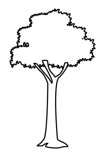 Ikona listnatého stromu — Stockový vektor