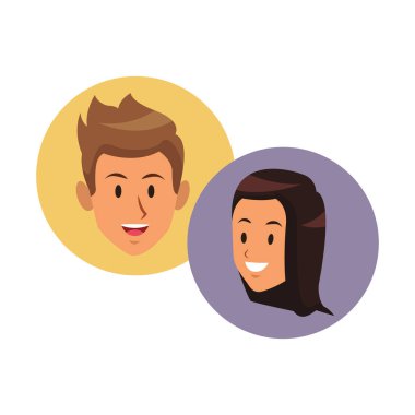 gülümseyen yüzler çift