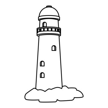 deniz feneri izole simgesi