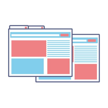 belgeleri finansal simgesi izole renkli vektör çizim grafik tasarım