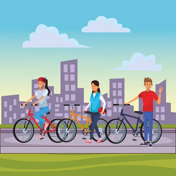 arkadaşlar bicicle sürme