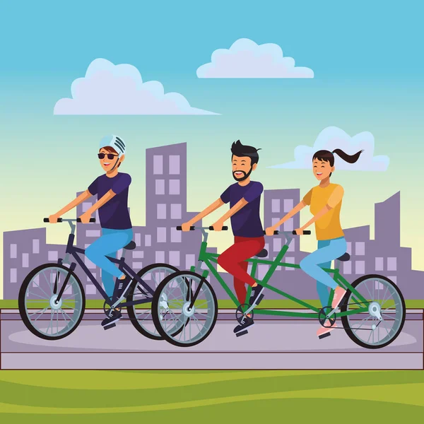 arkadaşlar bicicle sürme