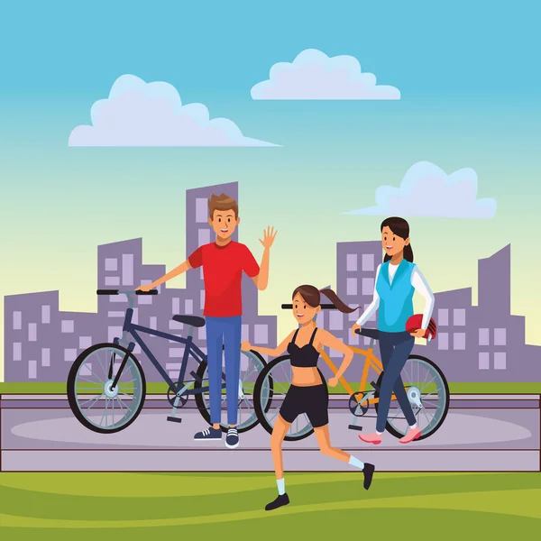 Bisiklet süren insanlar