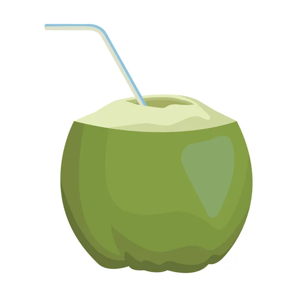 Icona della bevanda al cocco — Vettoriale Stock