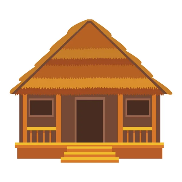 Cottage isolated icon — Stock Vector