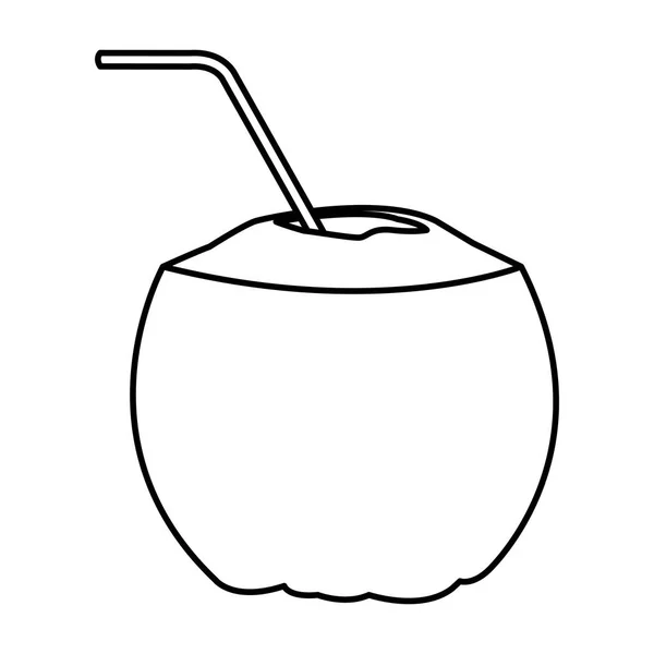 Icona della bevanda al cocco — Vettoriale Stock