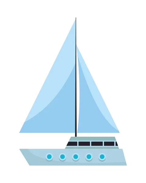 帆船隔离图标 — 图库矢量图片