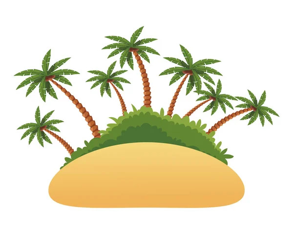 Ilha palmeira — Vetor de Stock