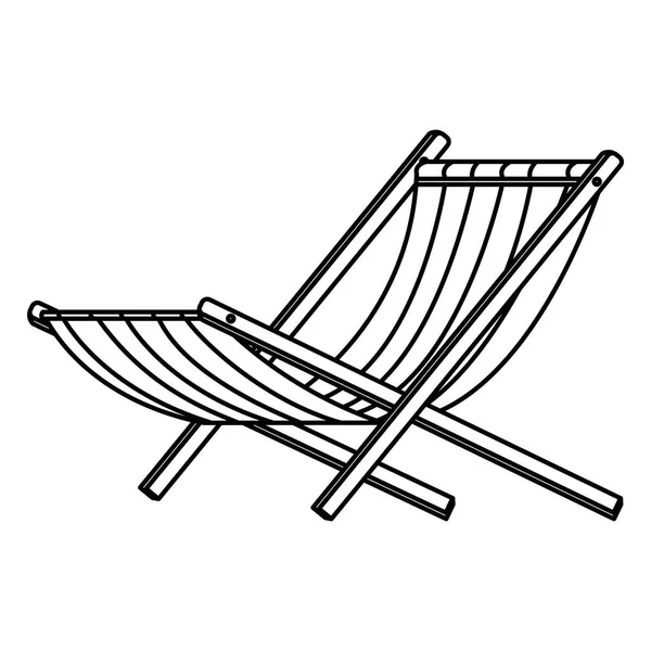 Icono de silla de playa — Vector de stock