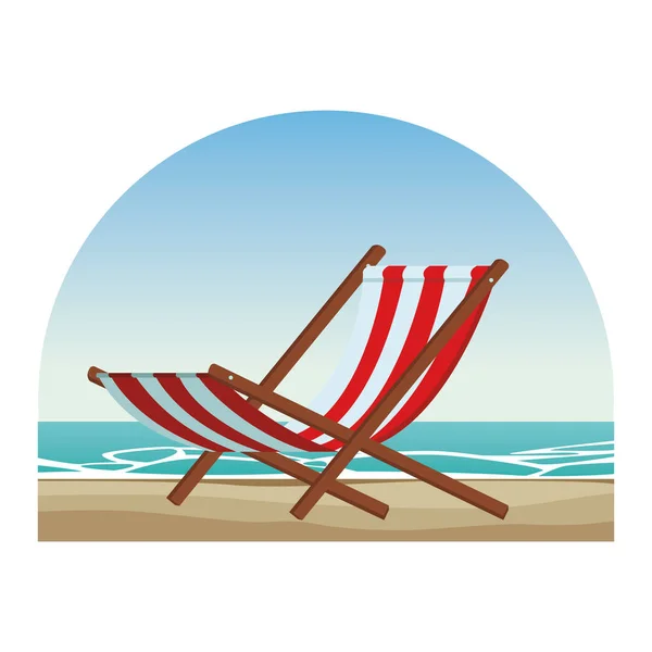 Icono de silla de playa — Vector de stock