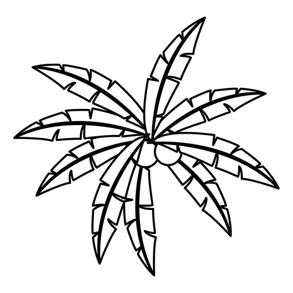 Ícone de folhas de palma — Vetor de Stock