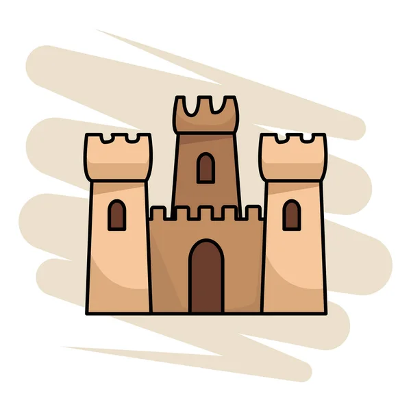 Пісок замок значок — стоковий вектор