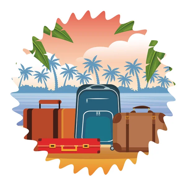 Travel baggage icon — Stock Vector