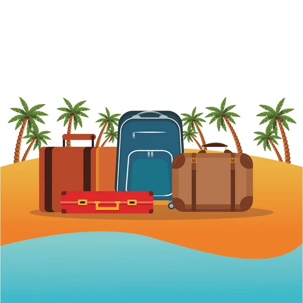 Ícone de bagagem de viagem — Vetor de Stock