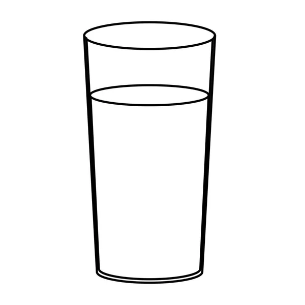 Coconut water glass — Stock Vector