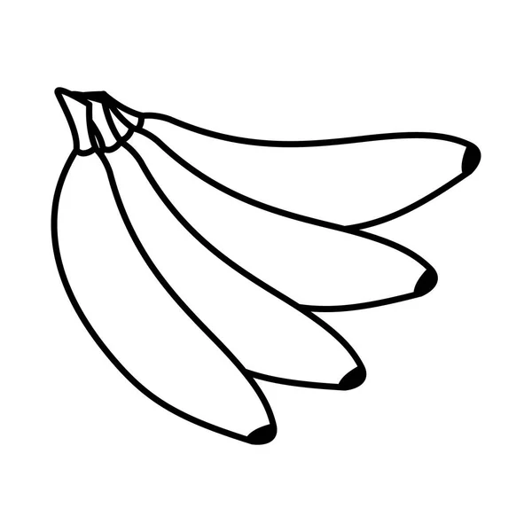 Banana icona grappolo — Vettoriale Stock