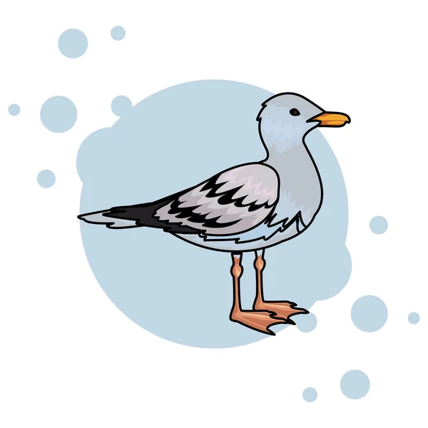 Seagull geïsoleerde pictogram — Stockvector
