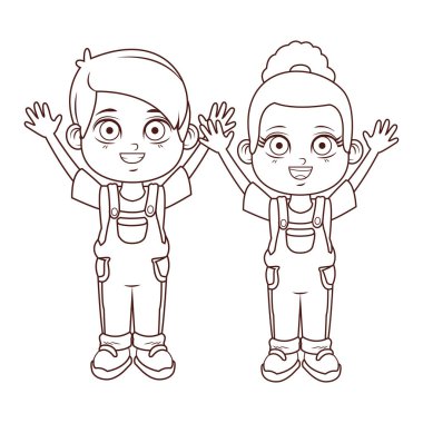 şirin çocuk çizgi film vektör çizim grafik tasarım