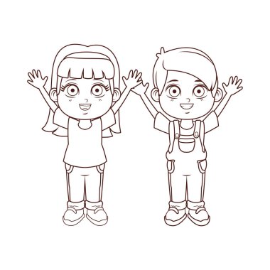 şirin çocuk çizgi film vektör çizim grafik tasarım