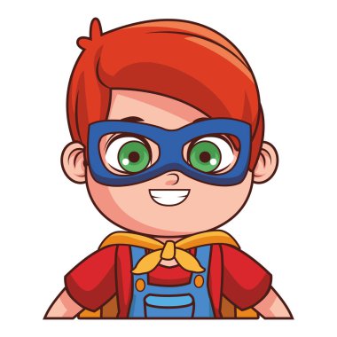 Sevimli çocuk çizgi film vektör çizim grafik tasarım