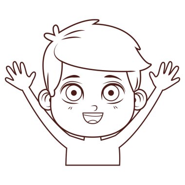 sevimli yaz çocuk çizgi film vektör çizim grafik tasarım