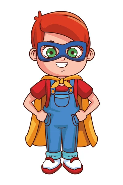 Cute Boy Cartoon Vector Illustration Graphic Design — Stock Vector