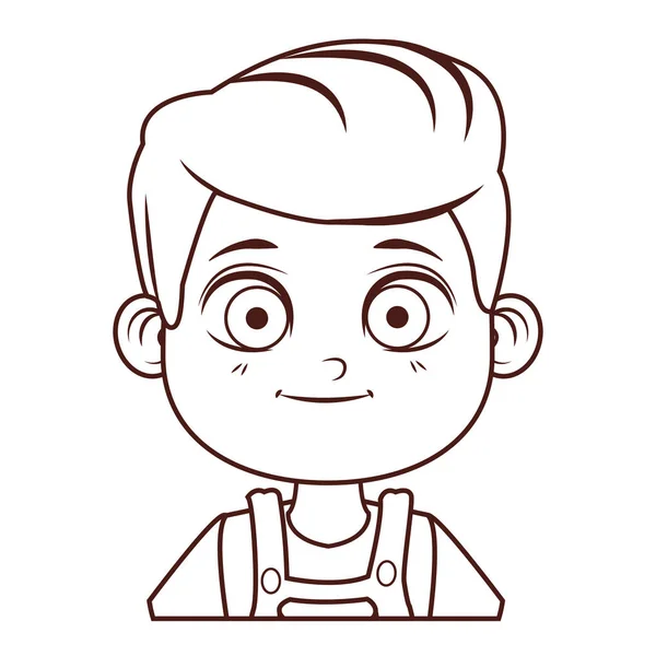 Cute Boy Cartoon Vector Illustration Graphic Design — Stock Vector